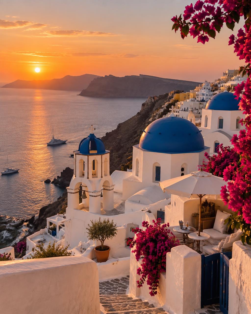 Santorini at sunset